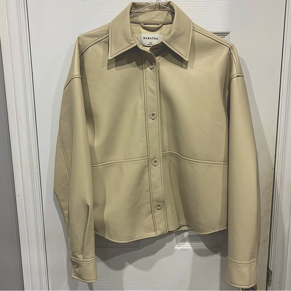 Babaton Pelli Hip Vegan Leather Shirt Jacket - Picture 3 of 15